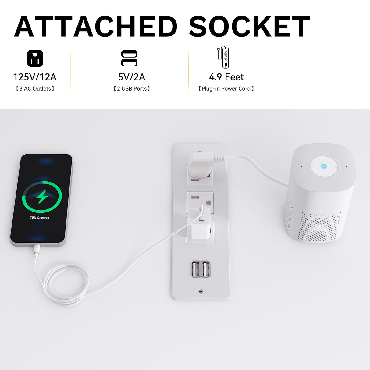 DWVO Farmhouse Wooden Dresser TV Stand with Power Outlet, 6-Drawer Dresser with Large Storage Drawers and Bar Handles, Ideal for Bedroom, Living Room, Hallway, 47.2" x 15.7" x 33.4" - White DWVO