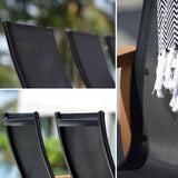 Amazonia Franklin 9-Piece Rectangular Extendable Patio Dining Set Teak Finish and Weather-Net Technology Ideal for Outdoors and Indoors Amazonia