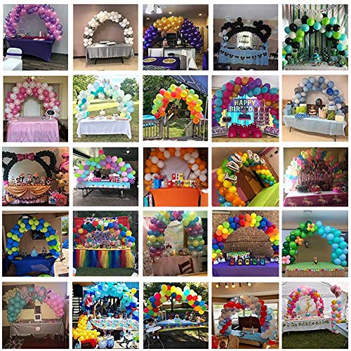 LANGXUN 12ft Black Table Balloon Arch Kit, Balloon Arch Stand Frame For Birthday Party Wedding and Graduation Decorations, Christmas Decort Baby Shower Bachelor Party Supplies LANGXUN