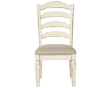 Signature Design by Ashley Realyn Dining Room Upholstered Chair 2 Count, Antique White Signature Design by Ashley