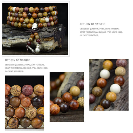 CarpenterC 200pcs 8mm Gorgeous Natural Round Polished Rosewood Loose Beads for Jewelry Making DIY Handmade Crafts CarpenterC