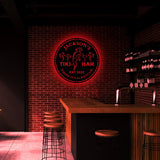 Custom Tiki Bar Neon Sign, Personalized Your Name Est Year Theme Tiki Bar Home LED Neon Sign, Housewarming Gift, Backyard Patio Sign, Kitchen Bar Coffee Garden Door Shop Man Cave Decor, Parrot souleather