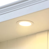 78.75'' Display Shelves,Display Cabinet with Adjustable LED Ceiling Light, Retro-Style Bookcases with Tempered Glass Shelves for Living Room, Home, Office, Studio or Workspace, White THINK 30