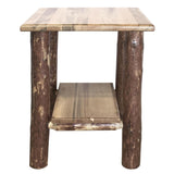 Montana Woodworks Log Nightstand with Shelf - Glacier Country Collection Montana Woodworks