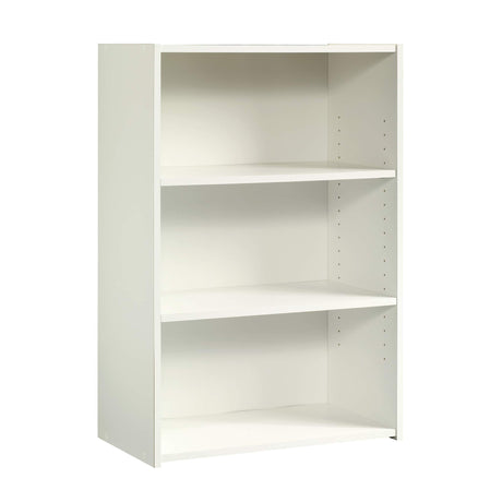 Sauder Beginnings 3-Shelf Bookcase, Bookshelf with Adjustable Storage Shelves, L: 24.57" x W: 11.5" x H: 35.28", Soft White Sauder