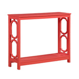 Convenience Concepts Omega Console Table with Shelf, Coral Convenience Concepts
