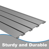 Duzzy Slatwall Panel, 4' H x 8' W PVC Slat Wall Paneling for Garage Wall Storage Organizer with Slatwall Hooks and Hangers (Grey) Duzzy