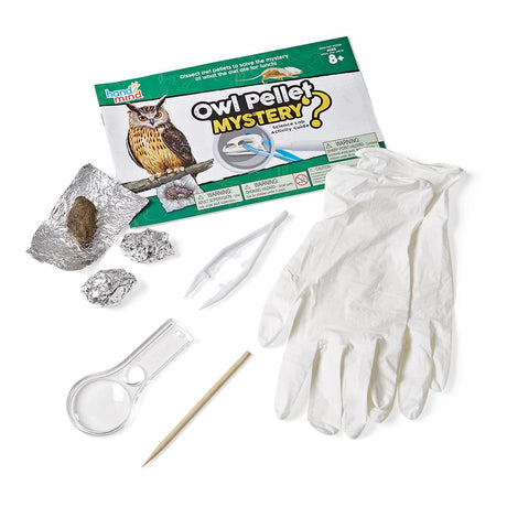 hand2mind Animal Science Kit for Kids 8-12, Kids Science Kit with Fact-Filled Guide, Learn About Animal Biology and Dissect Owl Pellets, STEM Toys, 10 Science Experiments hand2mind