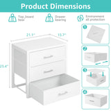 BOLUO Closet Drawers White 3 Drawer Dresser for Closet Organizers and Storage Bedroom Dorm Modern BOLUO