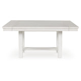Signature Design by Ashley Robbinsdale Transitional Dining Extension Table with Removable Leaf & Trestle Base, White Signature Design by Ashley