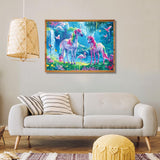 Fishwisdom 200 Pieces Jigsaw Puzzles for Adults and Teens and Kids Family Happy Games Princess Unicorns World for Girls (Unicorns' Rainbow Play) fishwisdom