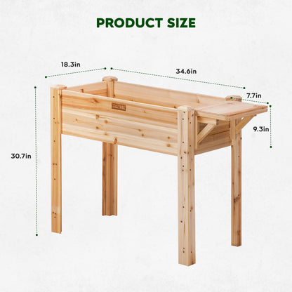 Agitree Raised Garden Bed with Detachable Leg,35 * 18 * 31in, Wood Planter Raised Garden Boxes Outdoor, Raised Garden Beds for Vegetables or Flowers …… - WoodArtSupply