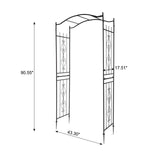 VINGLI Garden Arbor, Arch for Wedding Ceremony Party, Christmas Garden Decor Steel Garden Trellis for Plant Climbing, Pergola for Garden, Backyard, Lawn (Bridge Top) VINGLI