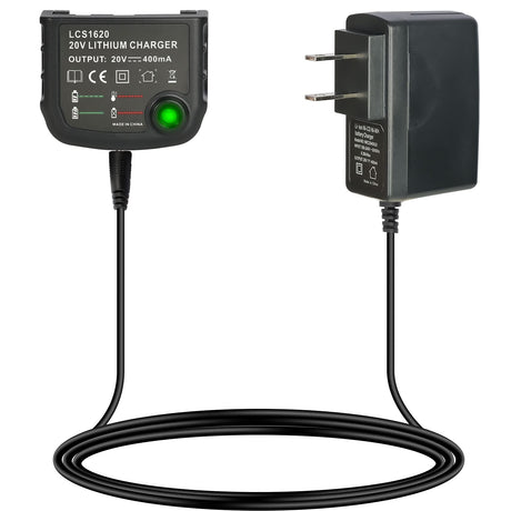 JYJZPB 20V MAX Lithium Battery Charger Compatible for Black & Decker 20V Lithium Battery LBXR20 LBX20 LB20 LBXR20-OPE LBX 4020 LB2X4020 LBXR2020-OPE, LCS1620 Lithium Battery Charger JYJZPB