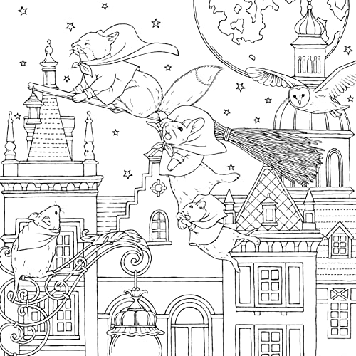 Symphony of Cute Animals: A Curious Coloring Book Adventure (Design Originals) Adult Coloring Book - 72 Fantasy Designs in a Magical Fairy-Tale-Inspired Setting [English Version of the Japanese Book] Design Originals