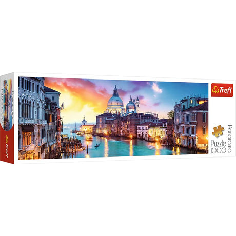 Trefl Panorama Canal Grande, Venice 1000 Piece Jigsaw Puzzle Red 27"x19" Print, DIY Puzzle, Creative Fun, Classic Puzzle for Adults and Children from 12 Years Old Trefl