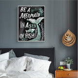 MaiYiYi Fish Diamond Painting by Numbers, 5D Full Round Drill Mermaid Diamond Painting Kit, Crystal Diamonds Dots Arts Crafts Kit for Adults Beginners Home Wall Art Decor (40X30 CM) MaiYiYi