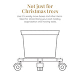 Christmas Tree Stand Base with Wheels Movable Fake Tree Holder for 6ft Artificial Plant Taxi no Tree Collar or Skirt (Green) Tree Nest