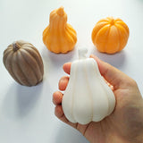 Japleed Pumpkin Candle Molds for Candle Making, Fall Halloween Thanksgiving Ornament Molds, 3D Pumpkin Epoxy Resin Soap Wax Silicone Mold Autumn Chocolate Cake Fondant Dessert Mould (Pear) japleed