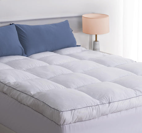 Marine Moon King Mattress Topper, Cooling Pillow Top, Hotel Quality Down Alternative Pillow Topper Cover, Plush Thick Bed Toppers for Back Pain with Deep Pocket Marine Moon