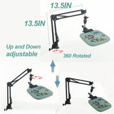 Hand Embroidery Hoop Holder Adjust Embroidery Hoop Stand Metal Embroidery Lap Stand Folding Hand Embroidery Stand Lap Cross Stitch Stand Hands, Suitable for Embroidery Hoops Femeoum