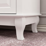 MOUMON Chest of Drawers 9 Drawer Dresser, Modern Contemporary Dresser with Sliver Handles, Wooden Legs, 9 Drawer Cabinet White Dresser for Bedroom (55.1”W x 15.7”D x 37”H) MOUMON