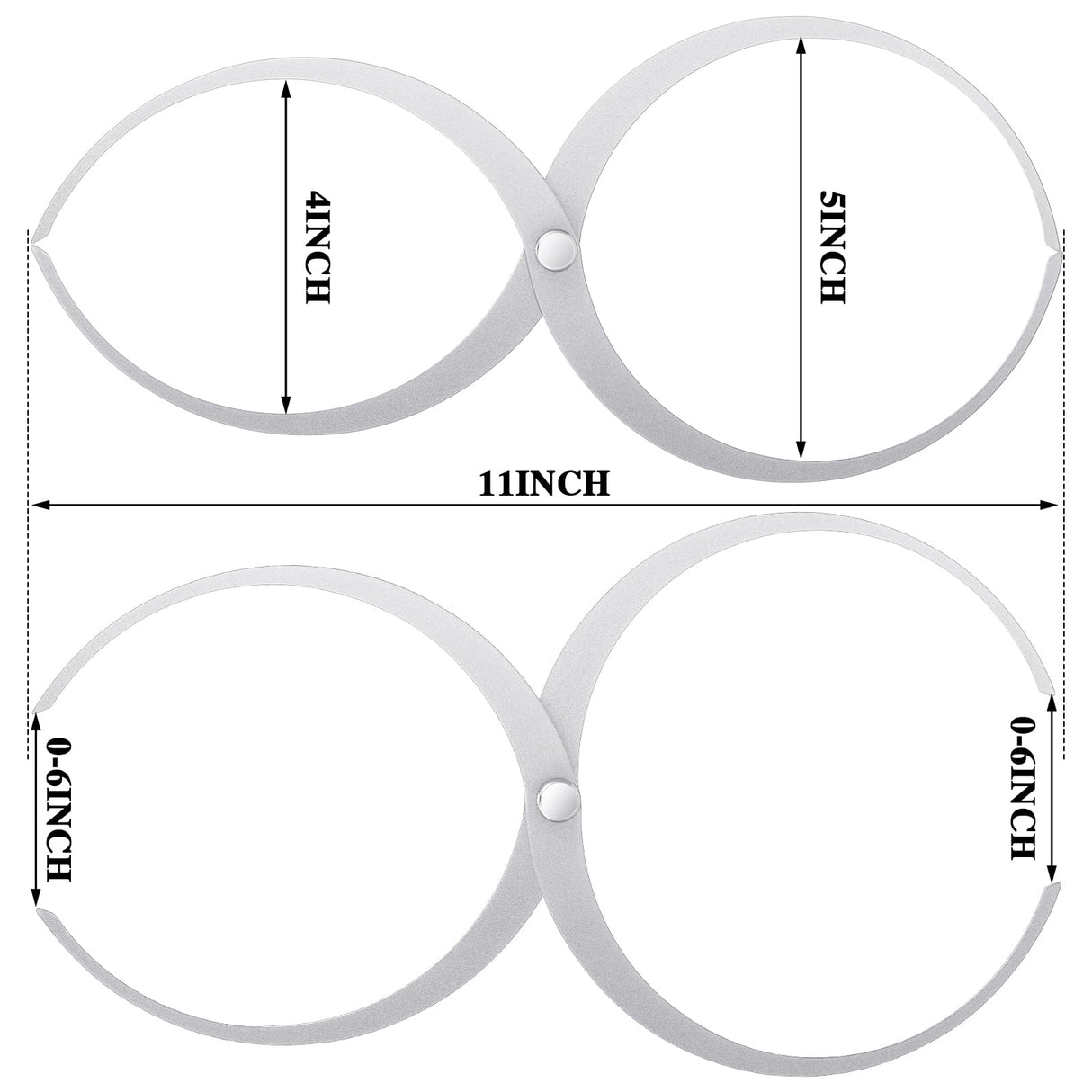 Saysurey Wood Turning Double Ended Bowl Calipers Stainless Steel Woodworking Woodturning Tools Pottery Calipers Wood Lathe Thickness Measuring Tool(11 Inch) Saysurey