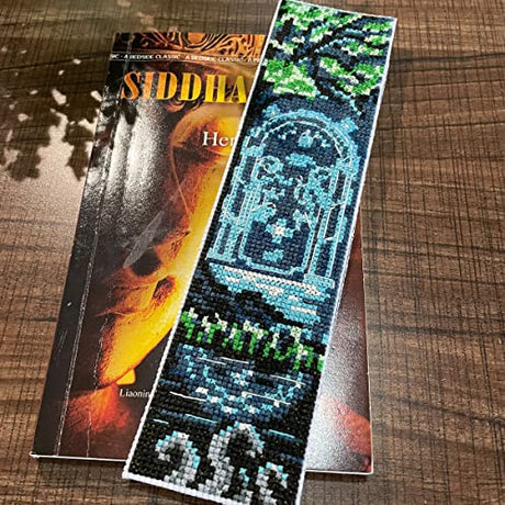 ZuoAnLF 5 PCS Cross Stitch Bookmark Kits,DIY Bookmarks Cross Stitch Kits,Stamped Embroidery Bookmarks for Adults Beginners,14CT ZuoAnLF