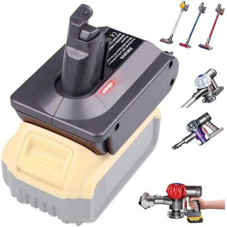 V6 Battery Adapter for Dyson, Convert for DeWalt 18V 20V Lithium Battery to for Dyson V6 SV04 SV03 DC59 DC58 DC62 SV09 SV05 Animal Absolute Motorhead Cordless Vacuum Batteries (DW20V6 Adapter Only) YMWLKJ