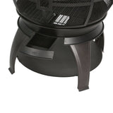 BALI OUTDOORS Wood Burning Fire Pits Chimenea Outdoor Fireplace Wooden Firepit, Brown-Black BALI OUTDOORS