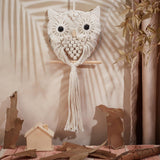 FREEBLOSS Macrame Owl Kit for Beginners Macrame Wall Hanging Kit DIY Macrame Kit with Video Tutorial Macrame Hanging Decor for Adults Gift, Naturally white FREEBLOSS
