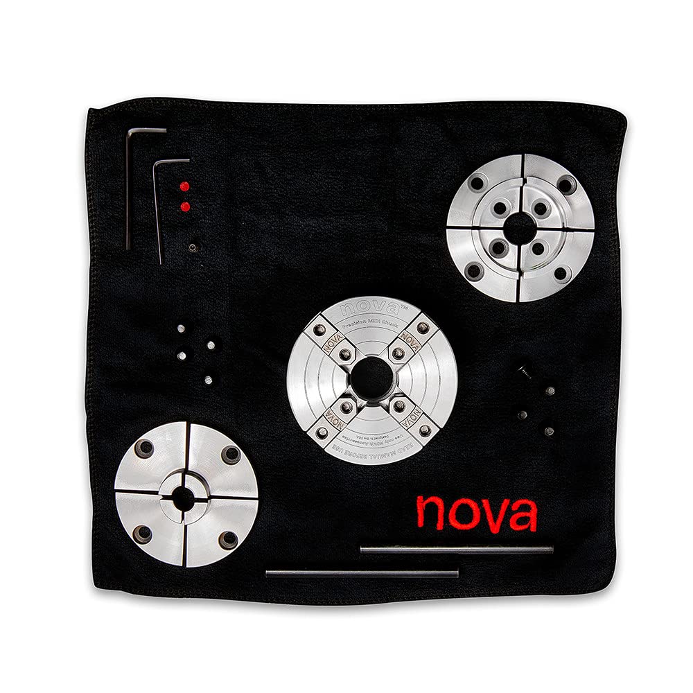 Nova 48123 Select Precision Midi Wood Turning Chuck Bundle with JS50N and JS25N Jaws Nova