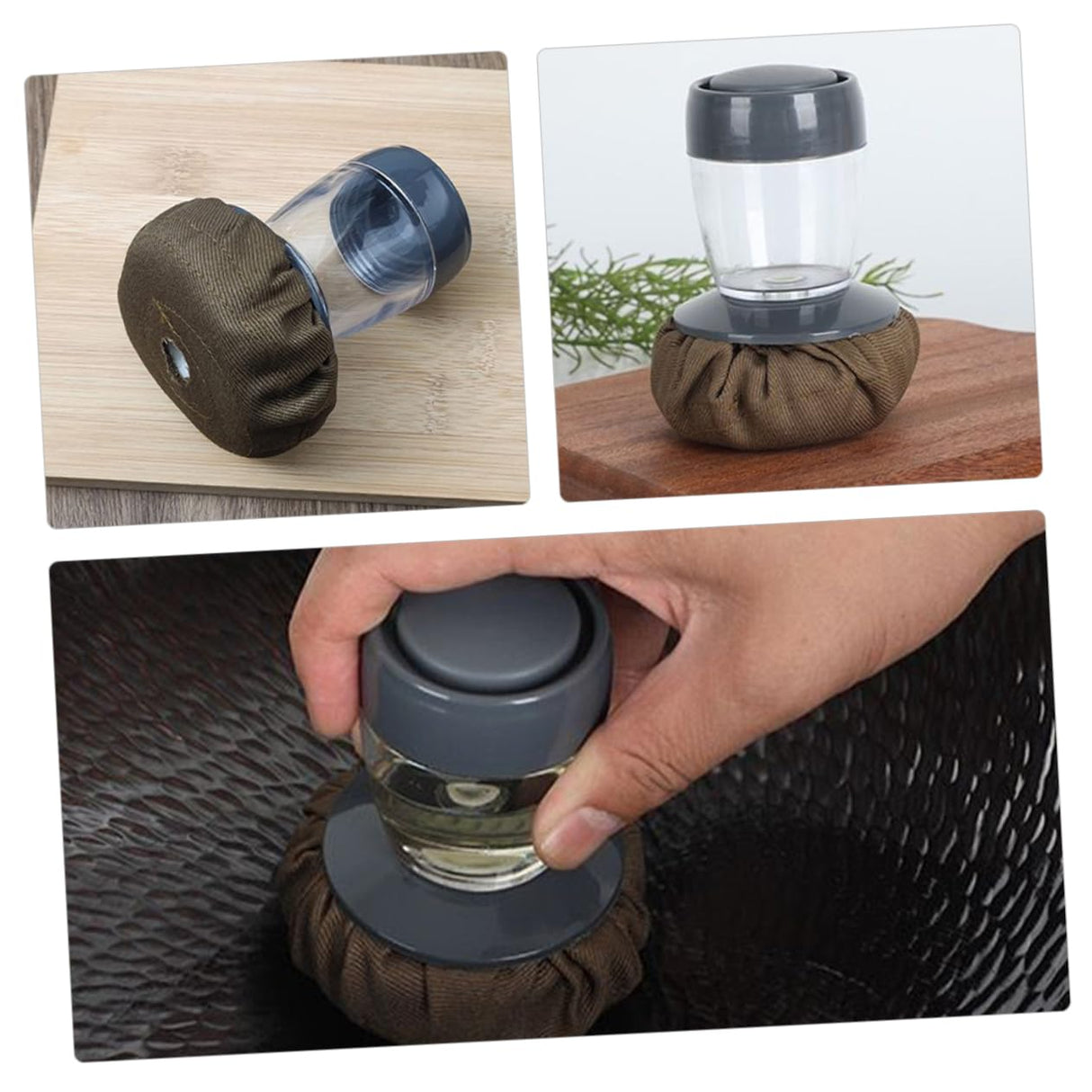 STOBAZA Pancake Set Oil Brush Grease Brush Condiments Containers Pancake Making Tools Versatile Set Multifunctional Oil Mop Oil Wiper For Kitchen STOBAZA