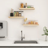 BOFIRE Wall Shelves, Floating Shelves for Wall, Wall Mounted Wood Shelves for Bedroom Laundry Living Room, Solid Wood Display Shelves Decor (Wooden, 17 Inch) BOFIRE