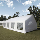 VeroFree 20x30ft Heavy Duty White Party Tents for Weddings, Events, Carports & Gazebos-Durable, Easy Setup with Steel Frame & Anchor Kits Included VeroFree
