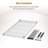 YSSOA 1-Tier Shelving Unit, 29.92" W x 13.78" D x 14.96" H Steel Organizer Wire Rack, Chrome, 2 Pack YSSOA