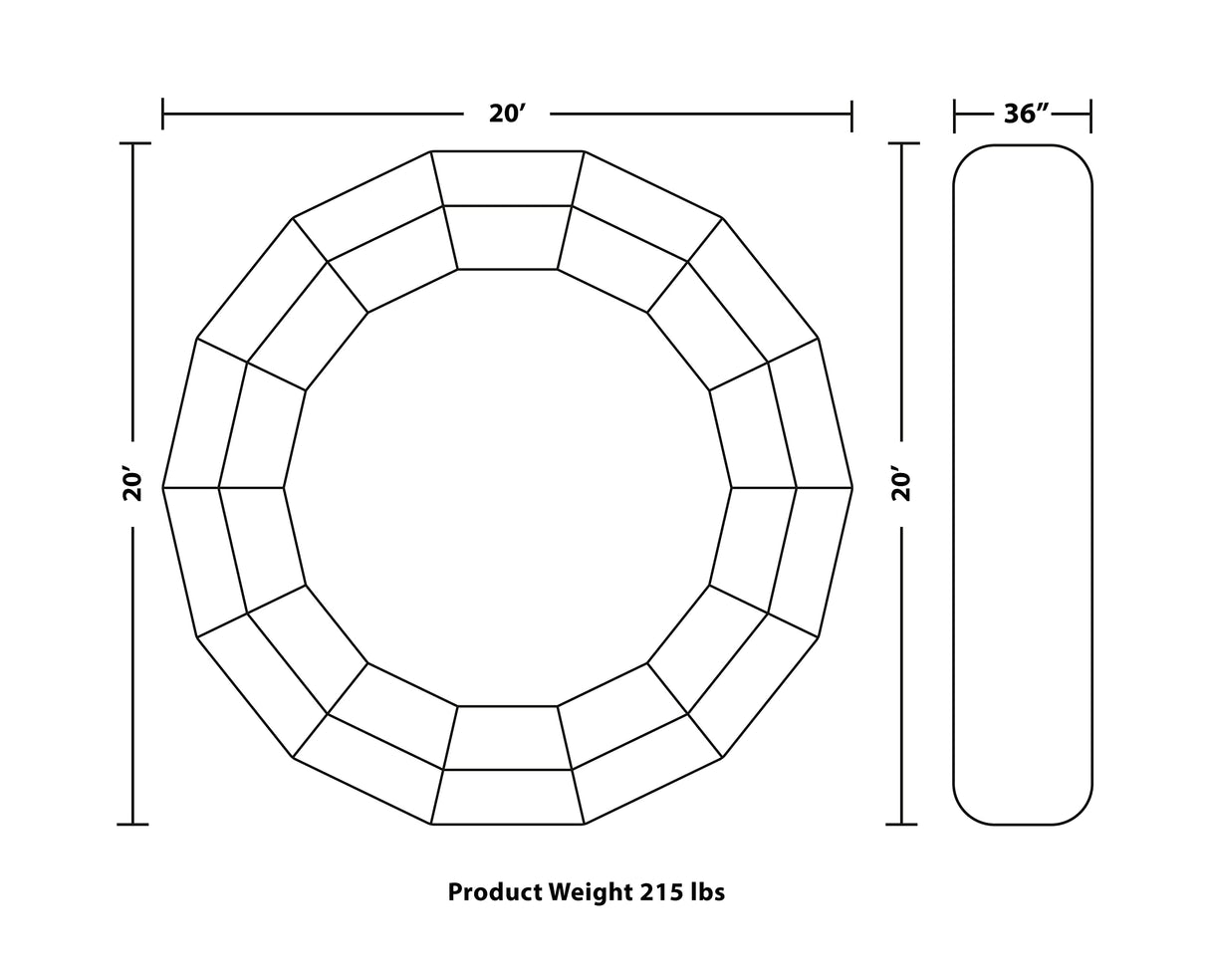 RAVE Sports Eclipse Water Bouncer, Blue/Yellow, 20 Foot RAVE Sports