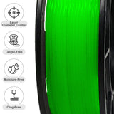 RepRapper 4 x 250g Glow Colors Pack, Glow in The Dark PLA Filament 1.75mm (+- 0.03mm) for 3D Printer, 4x250g Spools - Yellow, Purple, Green, White to Rainbow RepRapper