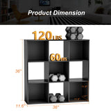 Sweetcrispy 9 Cube Storage Organizer - Open Cube Bookshelf with 5 Removable Back Panels, Display Storage Bookcase for Living Room, Bedroom, Entrance Hall, Home Office，36" L×11.6" W×36" H, Black Sweetcrispy