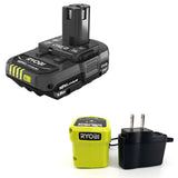 Cordless Drill Set Bundle with Ryobi 18V ONE+ Drill Driver, 3/8 Inch Chuck, 40 Piece Drill Bit Set, 1.5 Ah 18-Volt Lithium-ion Battery, 18-Volt Charger and Buho 16 Inch Tool Bag Buho