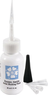 DANIEL SMITH 1oz Bottle with 5 Applicator Tips, Artist Masking Fluid, 284075001 , White DANIEL SMITH