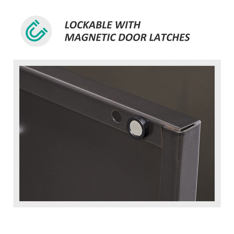 SISESOL Metal Locker Storage Cabinet, Vintage Lockers,Retro Locking Cabinet Lockers for Employees, 4 Door Locker with Hanging Rod for Home, Bedroom, School, Office, Gym SISESOL