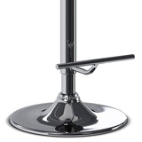 SIMPLIHOME Marana 33 Inch Mid Century Modern Bentwood Gas Lift Bar Stool with Light Wood in White Polyester linen, For the Dining Room and Kitchen SIMPLIHOME