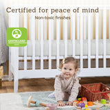 dadada Baby LaLa 3-in-1 Convertible Crib - Wood Crib Converts into Toddler Bed & Daybed - Greenguard Gold Certified, Made in Italy - 3 Adjustable Mattress Heights - Solid Beechwood (Natural) dadada