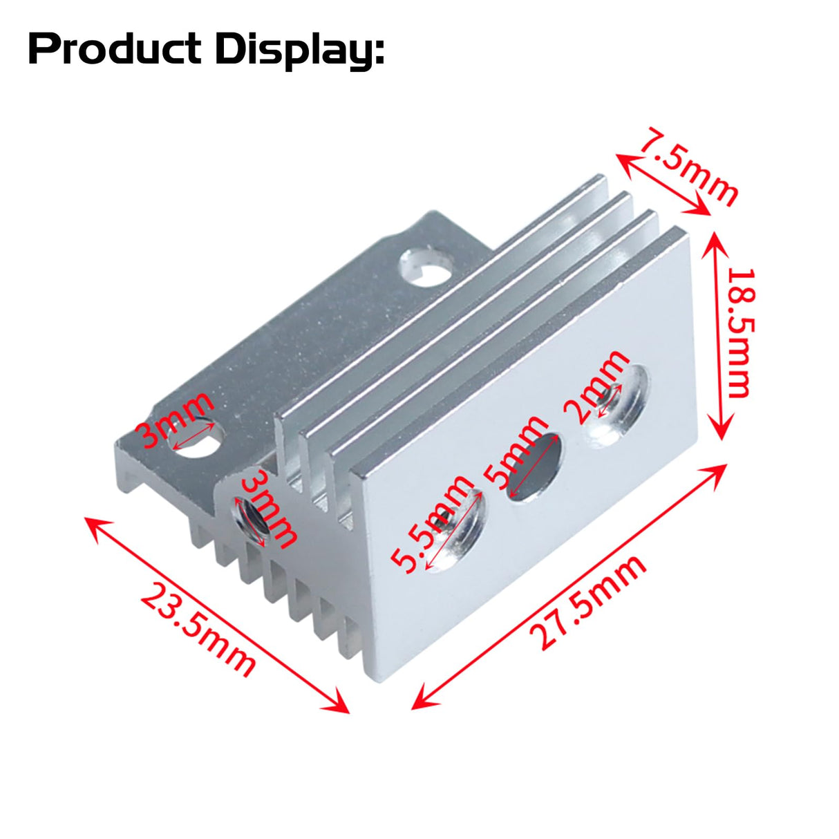 FYSETC 3D Printer Accessories - K1 Max Hotend HeatSink - Aluminum Heat Sink Replacement: Clone Fast Cooling Hot End Parts Siliver Radiator Fit Crealty K1 K1C Ceramic Print Head Heating Block Kit FYSETC