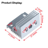 FYSETC 3D Printer Accessories - K1 Max Hotend HeatSink - Aluminum Heat Sink Replacement: Clone Fast Cooling Hot End Parts Siliver Radiator Fit Crealty K1 K1C Ceramic Print Head Heating Block Kit FYSETC