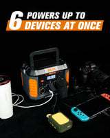 BALDR Portable Power Station, 500W Output, 288Wh Capacity, AC Outlet, USB Ports, Solar Charging Generator for Home Camping Emergency Use.… BALDR