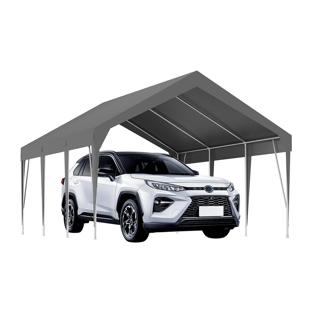 13x20FT Heavy Duty Carport Canopy Portable Garage Shelter, Waterproof & UV Protected for Party Tent, Outdoor Car Storage, Durable Vehicle Protection Shed PeakPursuit