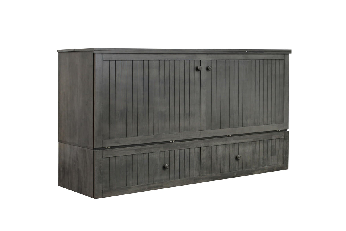 Mega Solutions Murphybedz Tuscany Murphy Cabinet Chest Bed with Charging Station 6 Inch, King (Galaxy Grey) Mega Solutions