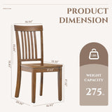 COLAMY Wooden Dining Chairs Set of 4, Spindle High Back Windsor Kitchen Side Chair, Farmhouse Dining Chairs for Kitchen and Dining Room, Light Brown COLAMY